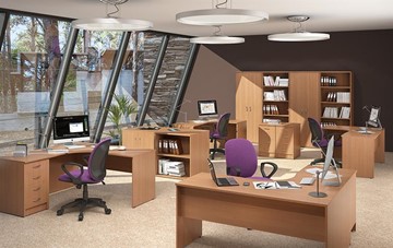 Офисный комплект мебели IMAGO - рабочее место, шкафы для документов в Чебоксарах - предосмотр 2